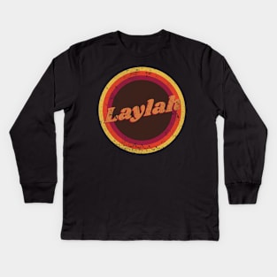 Vintage Laylah Kids Long Sleeve T-Shirt